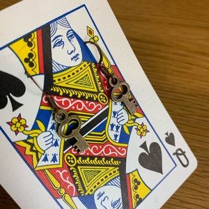 Small Bronze Key Earrings